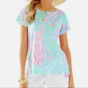 Lilly Pulitzer Mikela Top, Fansea, size XS